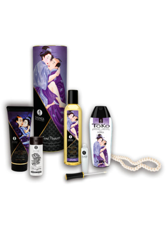 Coffret collection plaisirs charnels 5 produits Shunga + un collier de perles - CC0070